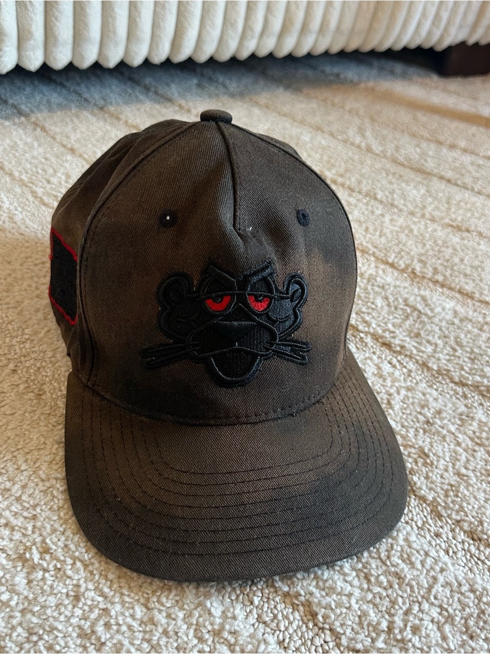 Black Panther Logo Dad Hat in Dark Olive